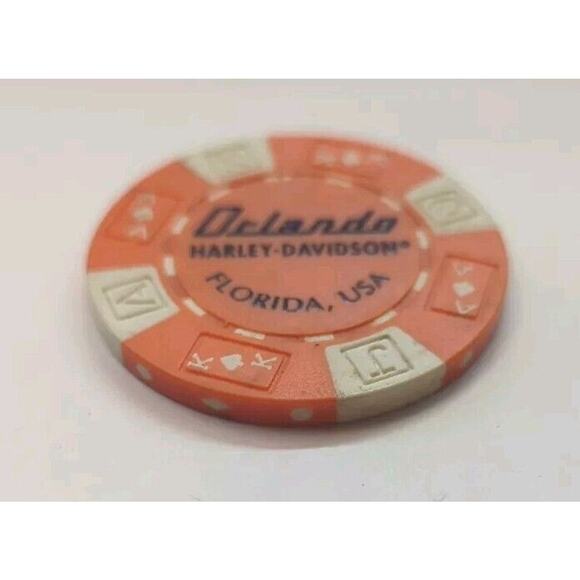 ORLANDO HARLEY- DAVIDSON FLORIDA U.S.A. $100 & $1000 DEALERSHIP POKER CHIP - Picture 5 of 6